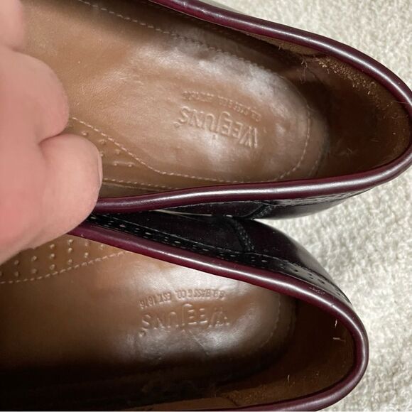 VTG Bass Weejuns Men's Loafer Size 10EE Burgundy Kiltie Tassel Dress Shoe‎ - Picture 6 of 7